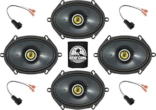 KICKER Speakers 6X8 inch for Ford F-150 1999-2014 Upgrade Kit - 4 Pack of CS Series with Harness, Coaxial Car Audio Front and Rear Door Speaker CSC68, 46CSC684