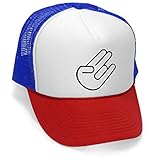 THE SHOCKER - funny vulgar joke party frat Mesh Trucker Cap Hat, RWB