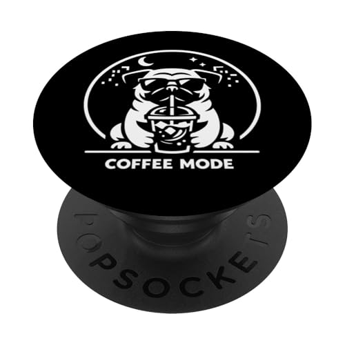 Pug Drinking Iced Coffee Lover Humor Funny Dog Meme PopSockets Adhesive PopGrip