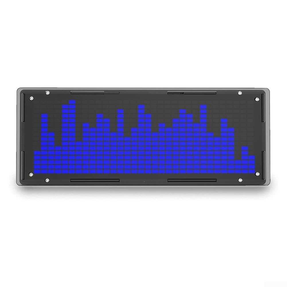 DIY LED-Musikanalysator-Set mit 8 Anzeigemodi, FFT-Audio-Visualizer-Board, einstellbare Helligkeit, Wecker und Display für Stereoanlage, rot, blau, grün (weiß)