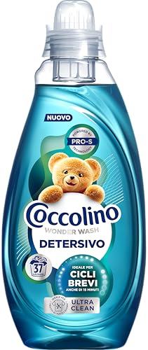 Coccolino Wonder Wash, Detersivo Lavatrice Liquido, Ultra Clean, Efficace nei Cicli Brevi da 15 Minuti, Anche a Freddo, Fragranza che Dura a Lungo, Pulizia Profonda, 37 Lavaggi, 1480 ml