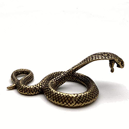 Figurine serpent en laiton presse-papier lourd et statuette thé animal