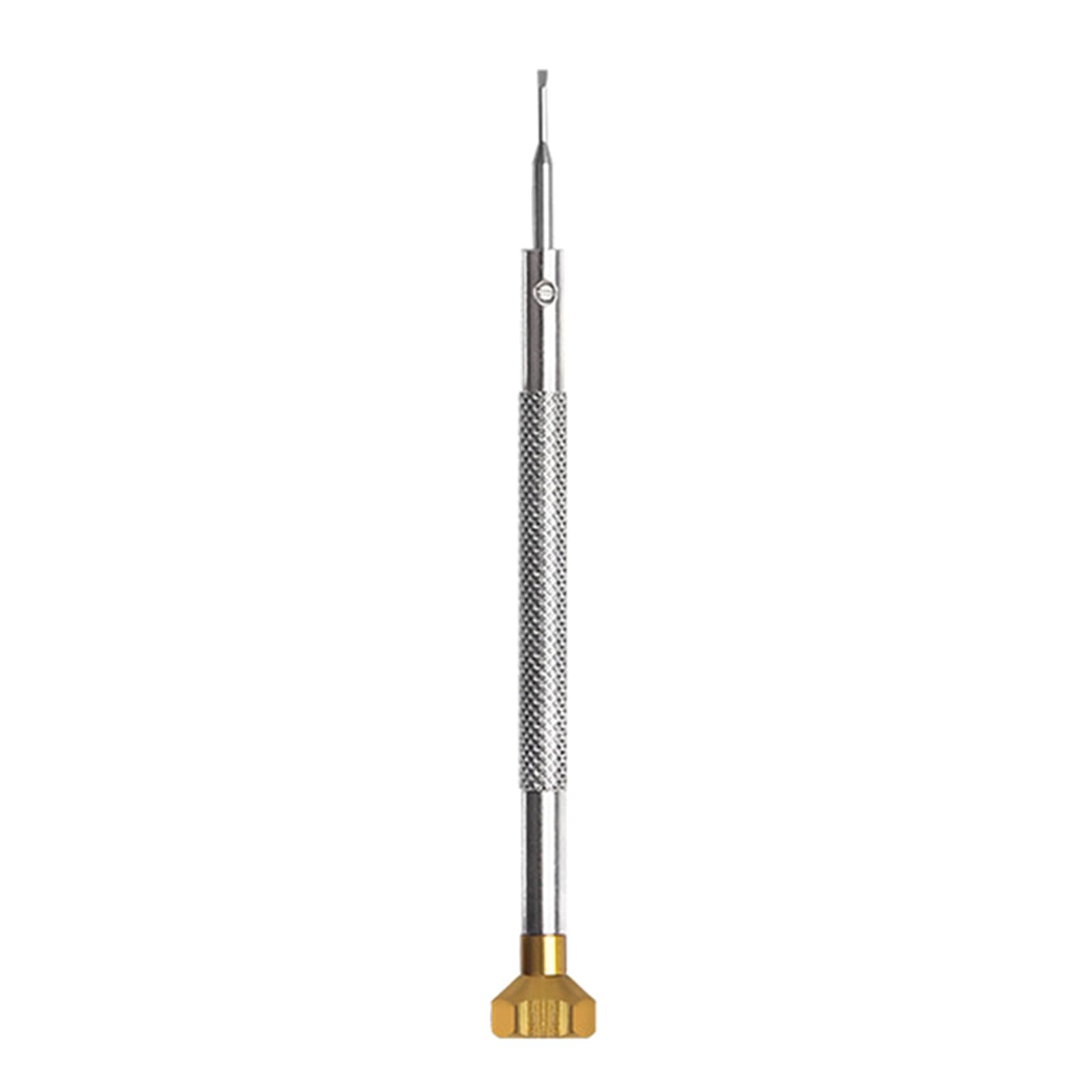 Tsophreniq 0.8Mm Flathead Professional Miniature Crosses Screwdriver Alloy Steel Head Ergonomic Nonslip Handle For Watch Glasses Repair Tasks Tool Steel Multifunctional Miniature