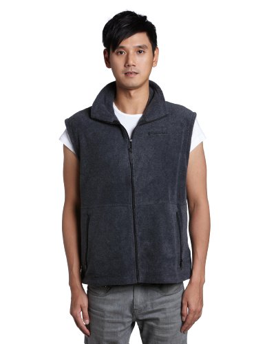 Gilet polaire sans manche col montant Columbia gris chiné XL