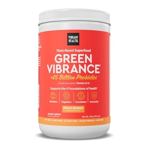 Vibrant Health, Green Vibrance, Peach Mango, 25 Servings Cover