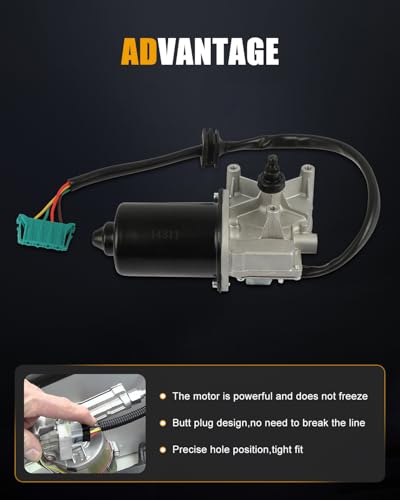Image of ROADFAR Front Windshield Wiper Motor Replacement for Mercedes for C-Class (W202) 1993>2000,for Mercedes for C-Class (S202) 1996>2001 2028202408 Wiper Motor 4 Pins