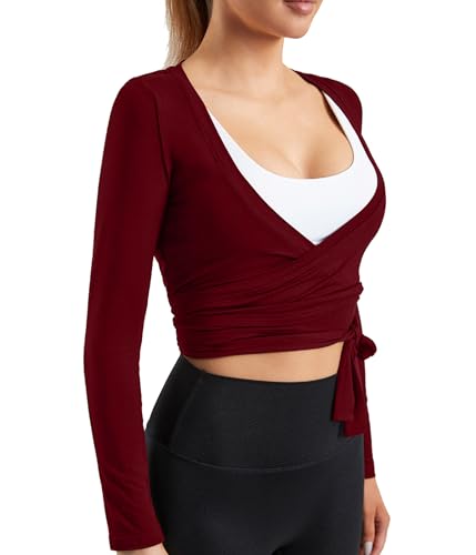 Image of Women Tie Front Shrug Long Sleeve Bolero Cardigan Lightweight Casual Tops