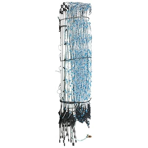 Starkline 35" x 164' Premium Positive/Negative Sheep Netting w/Double Spike Fiberglass Posts (9/35/8) Electric Fence for Backyards, Homesteaders, Farms and Ranches Cover