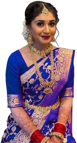 Sugathari Women's Banarasi Saree Pure Kanjivaram Silk Saree Soft new ladies 2023 Design Wear Pattu Sarees Latest Cotton Party Sari collections With Blouse Piece for Wedding sadi (PARI 164 WINE)