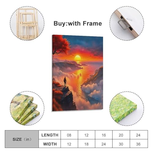 Tableau impression sur toile coucher de soleil de haute précision 60x90cm - 2