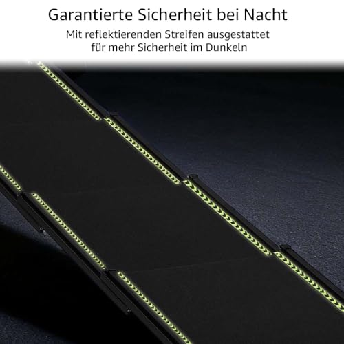 Unipaws 190 cm extra lange Hunderampe für Auto, SUV & LKW, ausziehbare tragbare Haustier-Treppenrampe mit rutschfester Oberfläche, reflektierenden Streifen & sanfter Steigung für Hunde bis 68 kg