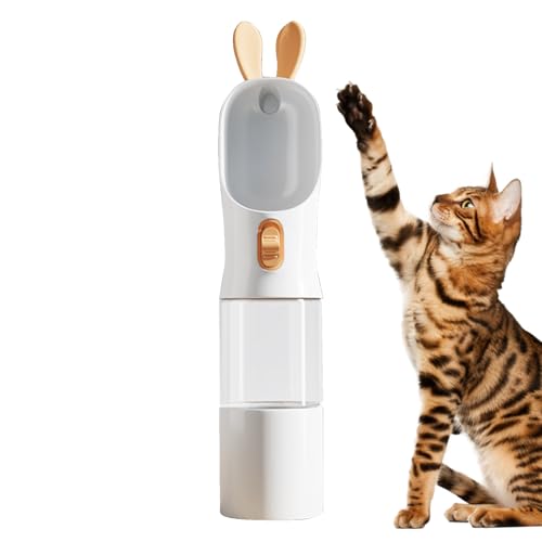ポータブルペットの水筒、犬用の携帯用水ボトル - 子犬リークプルーフポータブルフィーダー,ウォーキング、アウトドアアドベンチャー、ペット用の食品容器用品