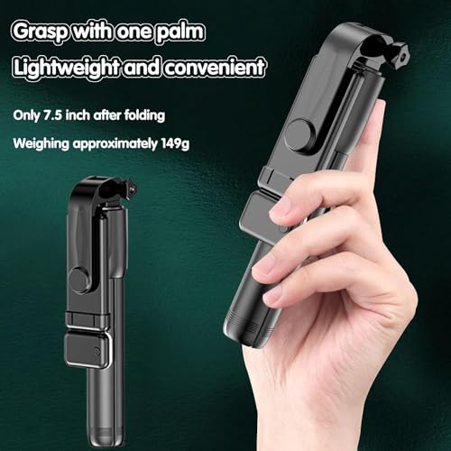 Image of SnapX1s Vlogging Kit with Fill Light & Wireless Mic | 3-in-1 70cm Extendable Selfie Stick Tripod with Bluetooth Remote + K8 Mic for YouTube, Reels & Vlogs (Android /iPhone)