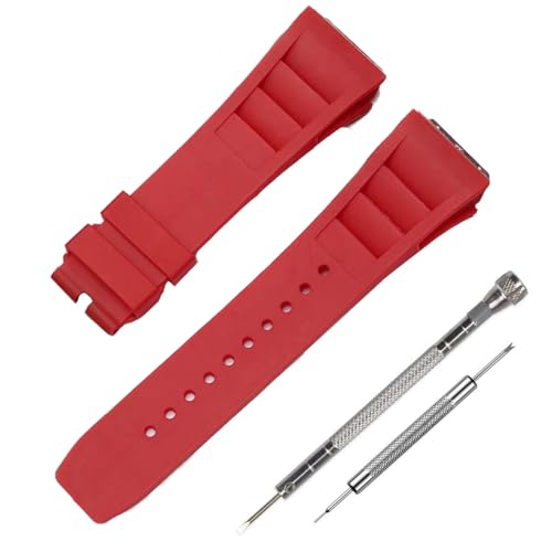 Cirtrar 25mm Rubber Silicone Watch Band Compatible with Richard Mille RM035 011 055 030