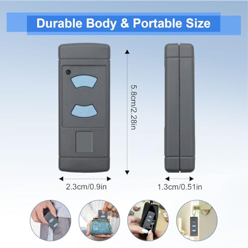 868MHz Fernbedienung Garagentor,2 Stück Handsender Universal für Hörmann Handsender Hörmann HSM2 HSM4 HS1 HS2 HS4 HSE2 HSZ1 HSZ2 HSP4,Handsender für Garagentoröffner,2 Kanäle