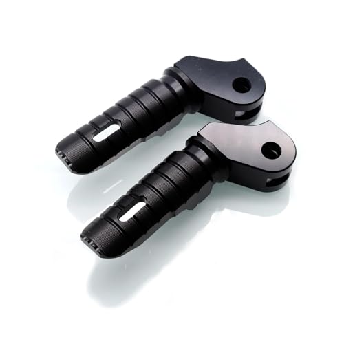 Image of MZS Motorcycle Foot Pegs, 360 Roating Rider Front Footpegs Footrest Rest Pedal Black CNC Compatible with Bonneville T100 2016-2022 / Bonneville T120 2016-2022