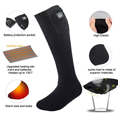 Heated Socks For Women Men,Foot Warmers Electric Rechargable Battery Heating Socks,Winter Cold Feet Hunting Ski Camping Hiking Riding Motorcycle Snowboating Thermal Warm Socks #TOP3