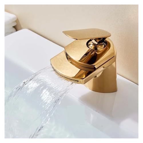 Grifo monomando en cascada con acabado cepillado para lavabo elegante 4