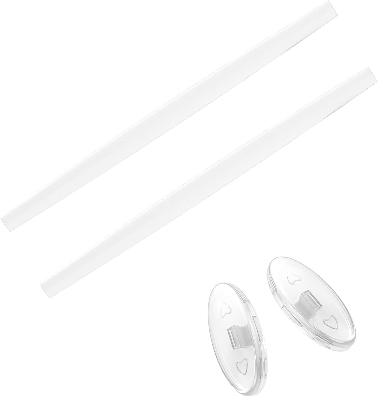 SAUCER Replacement Nose Pieces Pads & Earsocks Temple Sleeve Rubber Kit for Oakley Whisker | Square Whisker Sunglass