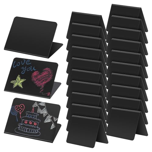 Porta tarjetas de mesa en PVC negro para organizar buffets en panaderías y cenas de catering