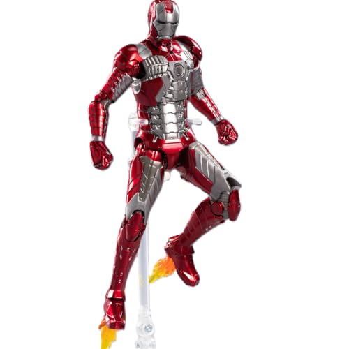 Image of ZD Toys Action Figure - 7 Inch Iron Man Mark 5, Suitcase Armor Edition with Interchangeable Parts & Stand, Premium Detailing, Durable PVC Build for Fans & Collectors, Ages 15+ Years