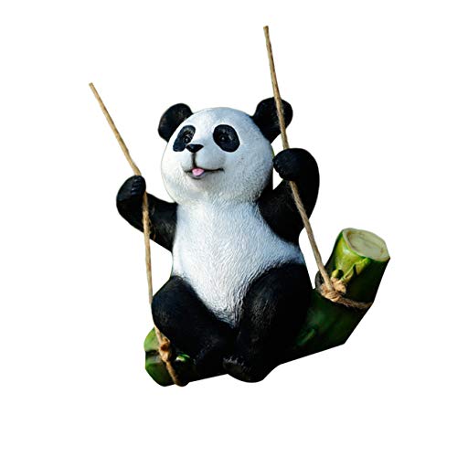 TOPBATHY Statue Panda pour Jardin Extérieur Décoration Ornement Animalière Résine Figurine De Jardin pour Patio Et Cour