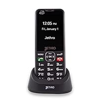 Jethro SC490 4G Unlocked Cell Phone for Seniors with Big Buttons, Charging Dock, Easy-to-Use Talk &amp; Text, Basic Phone for Elderly &amp; Kids, SOS Button, FCC/IC Certified