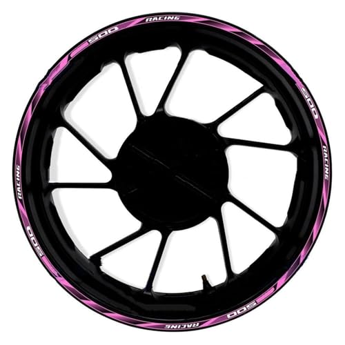 Autocollants réfléchissants imperméables moyeu roue avant arrière moto 17"