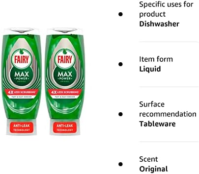 Fairy Max Power Original Washing Up Liquid, Pack of Two, 2 x 660 ml