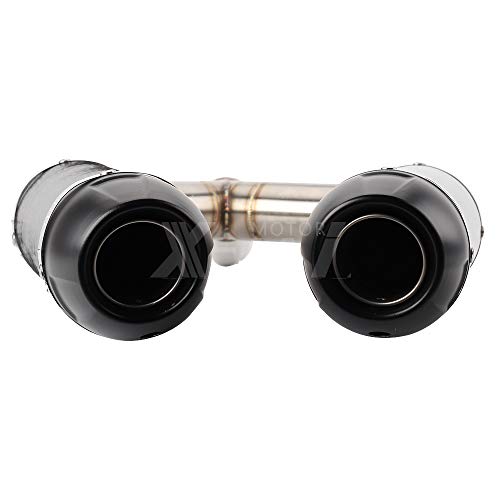 KYN for Aprilia Shiver 750 2010-2016, Shiver 750 GT 2010-2016 Motorcycle Exhaust Full System Muffler with Link Pipe (A)