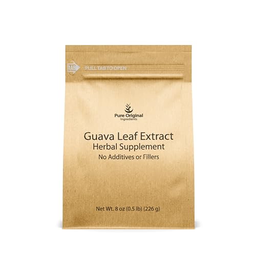 PURE ORIGINAL INGREDIENTS Guava Leaf Powder, 8 oz, 4:1 Extract, Herbal Supplement, Pure & Undiluted