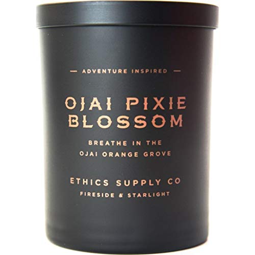 Ethics Supply Co. Ojai Pixie Blossom Candle | 12 oz | Sweet Clementine, Warm Tangerine, White Lily | Infused with Essential Oils & A Premium Grade of Aromatic Oils | 60 Hour Burn Time