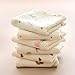 MUKIN Baby Muslin Washcloths and Burp Cloths, Floral Pattern Cotton Face Towels, Burping Cloths for Newborn,6-Pack,10x20 inches