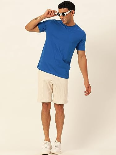 Image of Solid Soft Cloth Round Neck Cotton Relaxed Fit T Shirt
