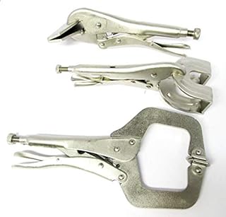 3PC Welding Clamps Plier Set C Clamp Mole Vice Grip Locking Pliers Sheet Metal
