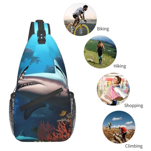 Bolso cruzado Submarine Shark Coral para hombre y mujer miniatura 6