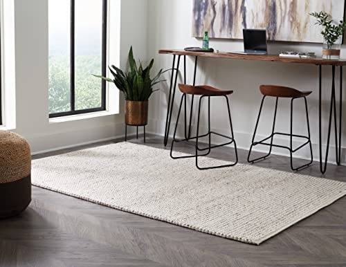 Signature Design By Ashley Jossick Neutral Low Pile 7'8' X 10' Area Rug, Beige & Gray #TOP1