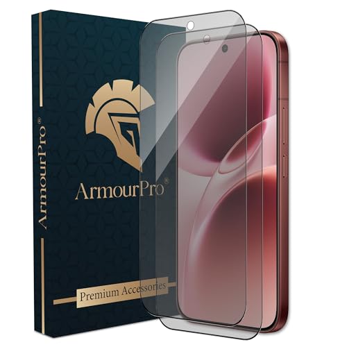 Image of ArmourPro Anti-Glare Matte Tempered Glass for Vivo V70 Elite, Pack of 2 - Anti Fingerprint Screen Protector, 9H Scratch Resistant, Smooth Touch, Full Edge to Edge Coverage