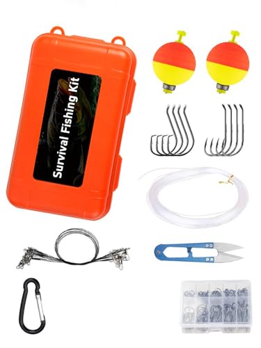 Kit de pesca de supervivencia mini 90 piezas compacto para exteriores miniatura 1