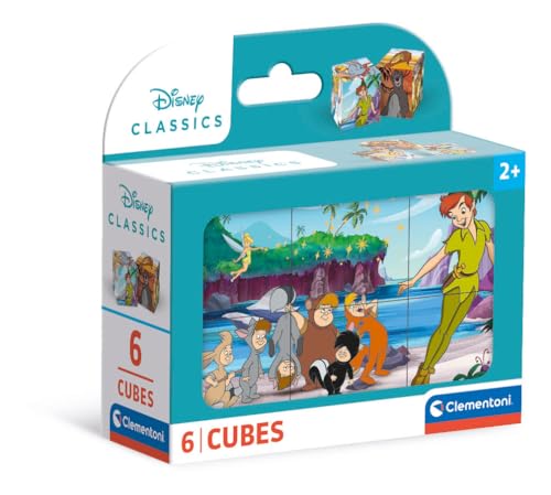 Clementoni Puzzle Disney Classic 6 Pièces - Cube Supercolor, Puzzle pour Enfants 2-4 Ans, Disney, Fabriqué en Italie, 40657