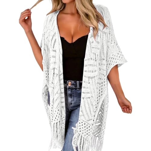 Cardigan léger grande taille femme avec manches 3/4