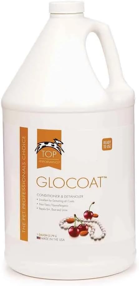 Glo Coat Dog Grooming Detangling Conditioner Cherry Almond Scent Choose Size or Set (Set of Both - Spray and Refill)