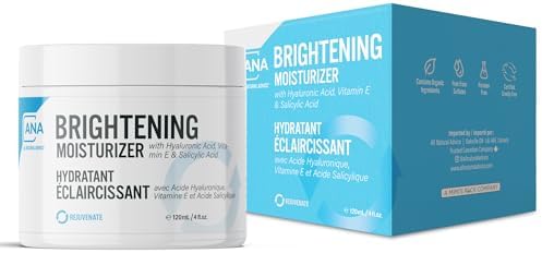 All Natural Advice Brightening Moisturizer Face & Body 120ml with Organic Botanicals, Hyaluronic Acid, Salicylic & Kojic Acid | Skin Brightening Face Cream, Canadian Skin Care