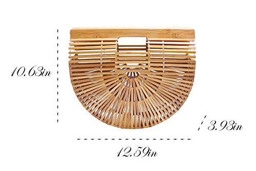 Samuel Bamboo Bags For Women Summer Straw Wooden Beach Purse Handmade Basket Handbags Vacation Essentials Must Haves #TOP2