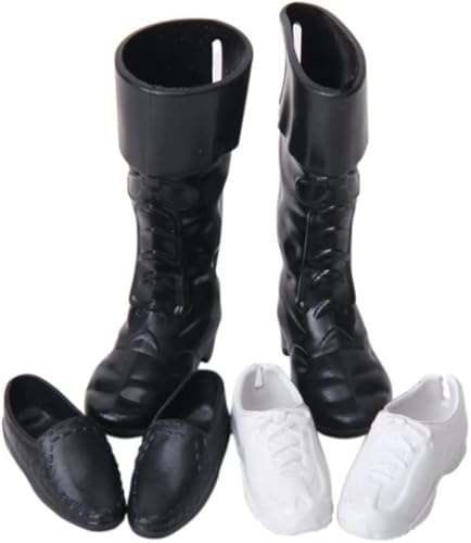 Botas de muñeca zapatos casuales y accesorios de moda - 3 pares de zapatos de muñeca en miniatura