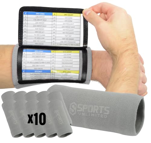 Image of Sports Unlimited Youth Triple Wrist Coach, Football Wristbands for Plays, Baseball Wristbands, QB Arm Bands
