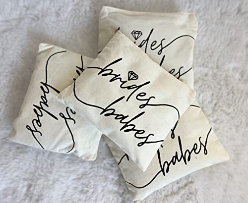 Bridal Party Toiletry Makeup Bag - Brides Babes - 4 Pack - Bachelorette Gifts #TOP3