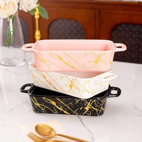 3 x 0,9 QT Keramik-Chafing Dish Buffet-Set – 3-in-1 Warmhalteschalen für Lebensmittel – Glasdeckel Chafer und Buffetwärmer Sets für Geburtstag, Hochzeit – ideal für Buffet-Service – Bild 8