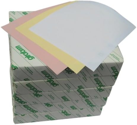 Carbonless Paper 3-Part Reverse 5 Reams / 2505 Sheets (835 sets) Pink / Canary / Bright White 8 1/2 x 11