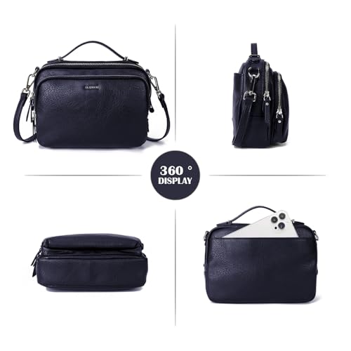 Image of Crossbody Bag,Convertible Top Handle Purse and Satchel for Women | Soft vegan leather; multi pockets; fits A5,iPad mini,long wallet; lightweight organizer for work, travel and weekends